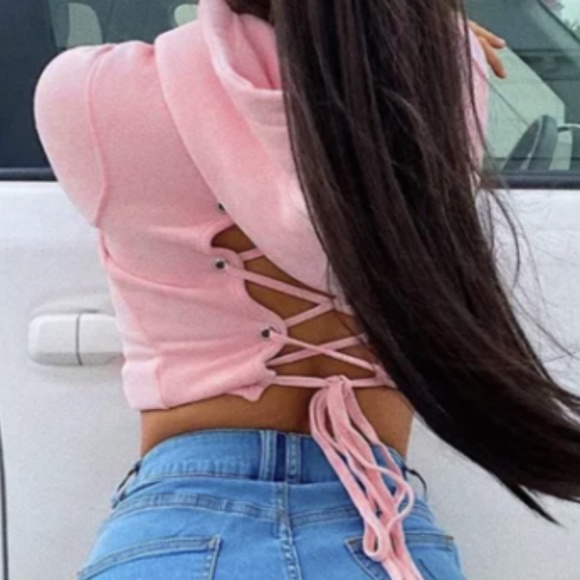Tops - LACED  CROP TOP
